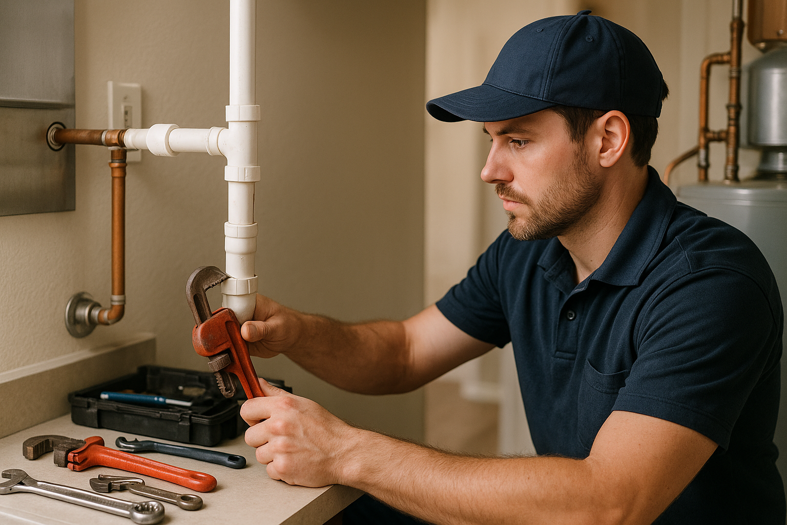 Editorial illustration depicting ac condensate drain clogging plano summer